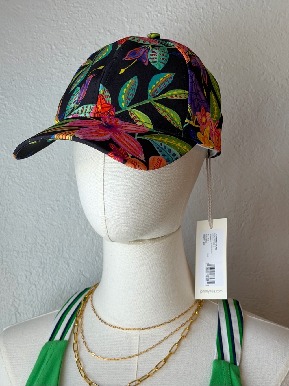 NWT Johnny Was Floral Multicolor Baseball Cap - Women Accessories